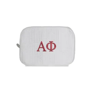 Alpha Phi Waffle Weave Cosmetic Bag