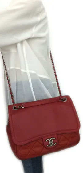 Authentic Chanel Brick Red Modern Flapover