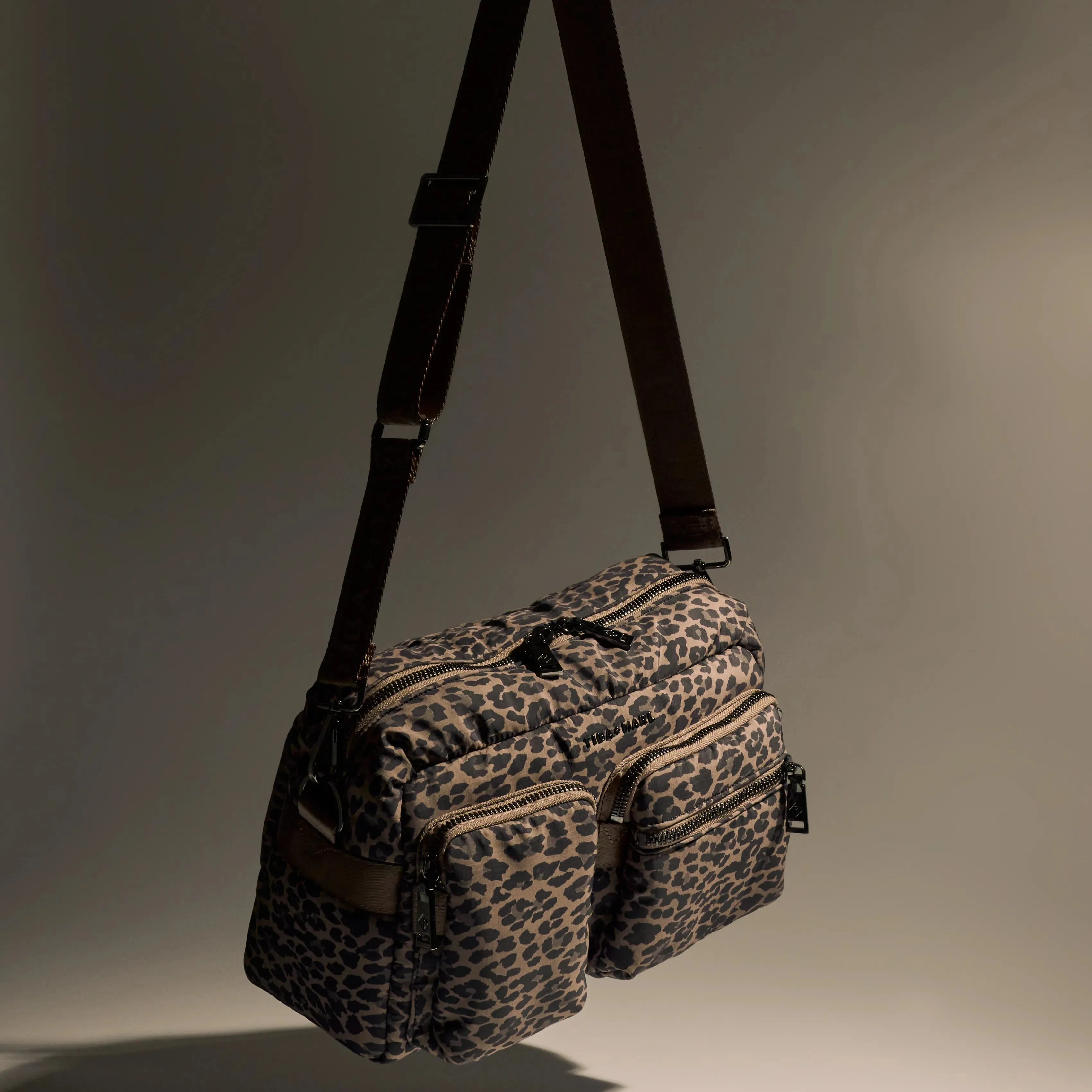 Axel Cross-Body Changing Bag Buggy Organiser (Brown Tonal Leopard)