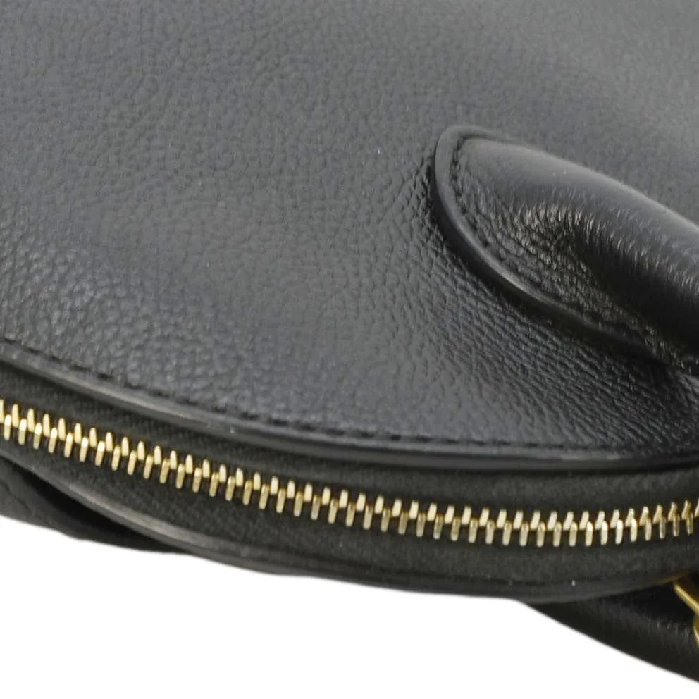 BALENCIAGA Ville Top Handle Grained Leather Crossbody Bag Black