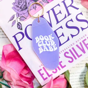 Book Club Babe Retro Motel Keychain | Perfect for Readers and Book Lovers