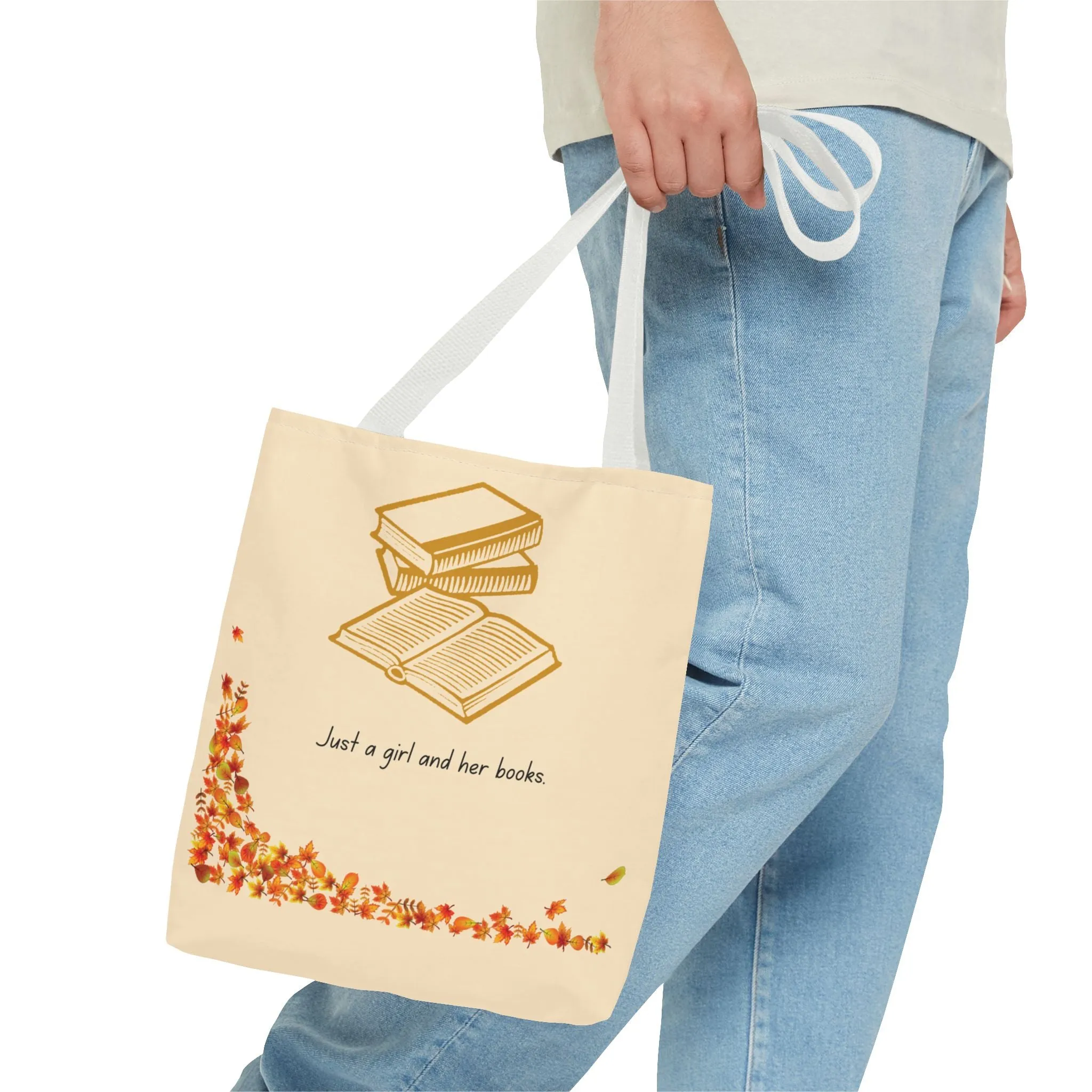 Book Lover Tote Bag - "Just a Girl and Her Books"