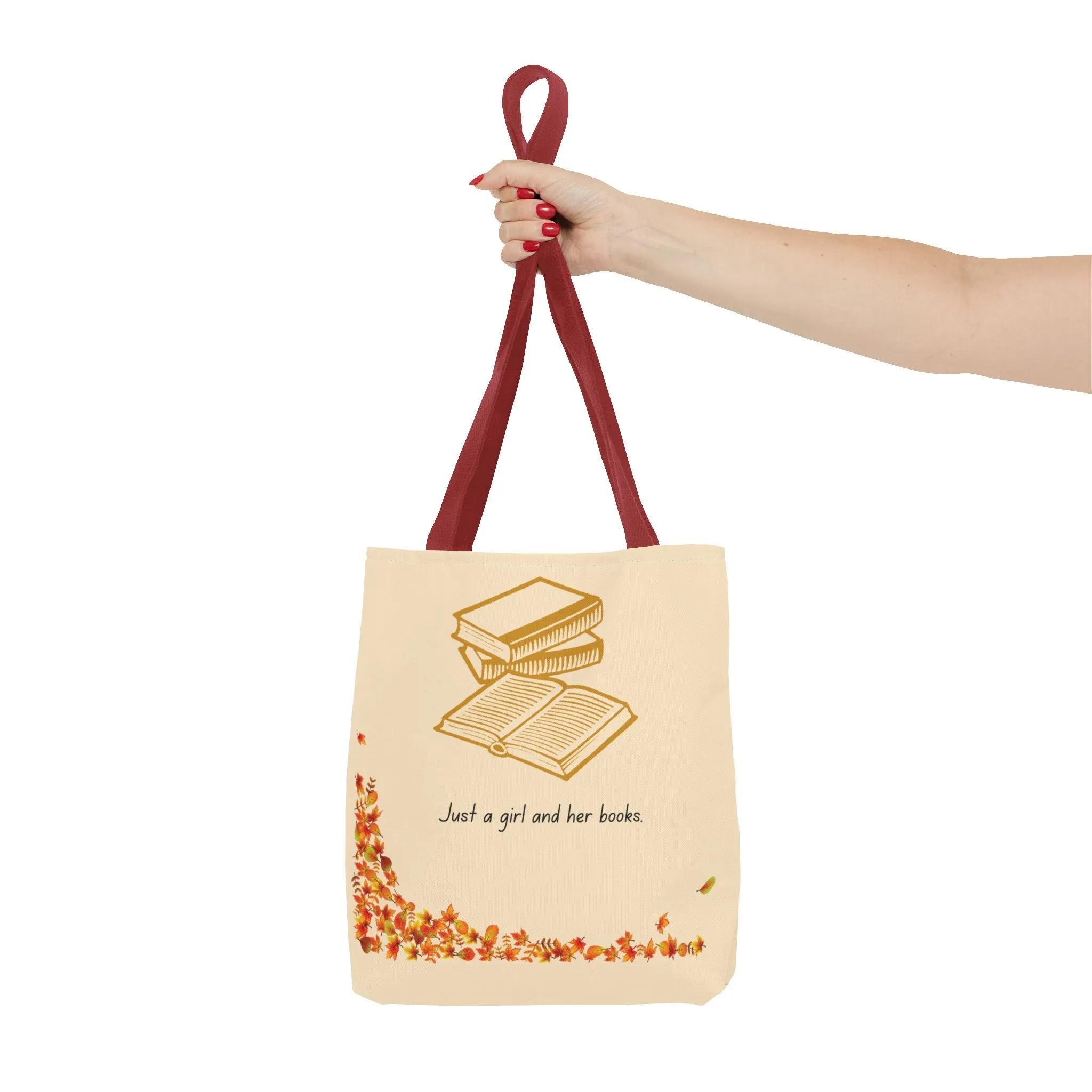 Book Lover Tote Bag - "Just a Girl and Her Books"