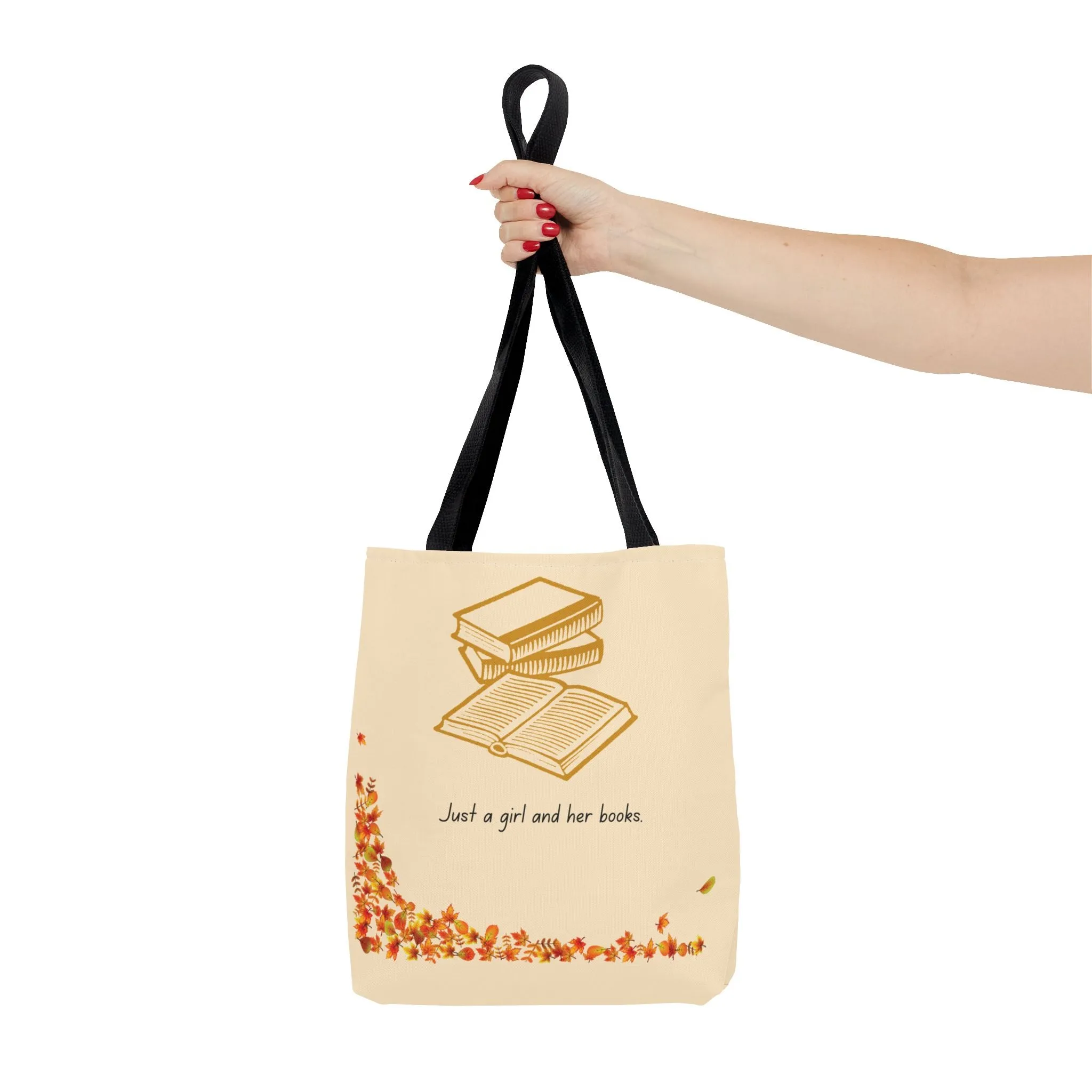 Book Lover Tote Bag - "Just a Girl and Her Books"