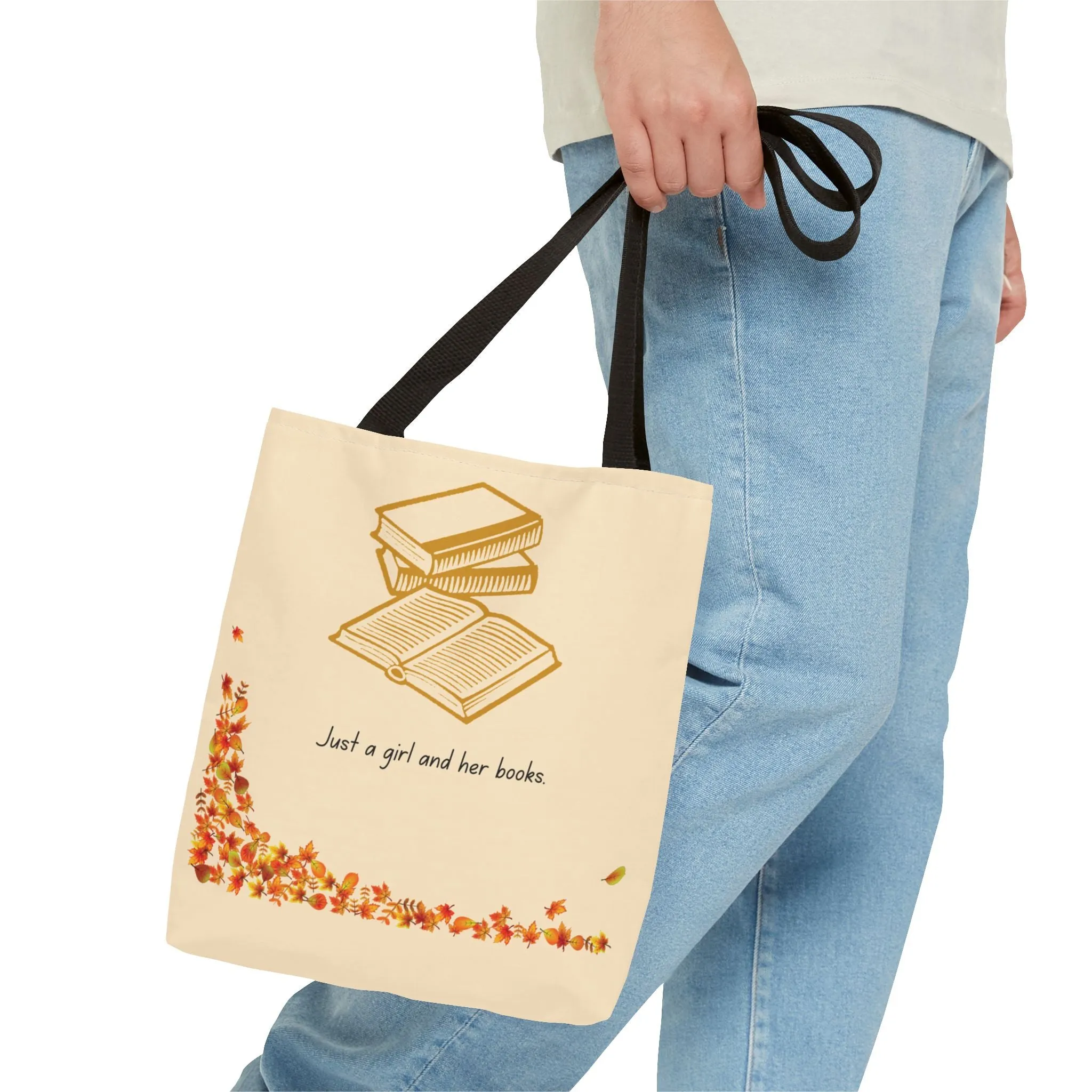 Book Lover Tote Bag - "Just a Girl and Her Books"