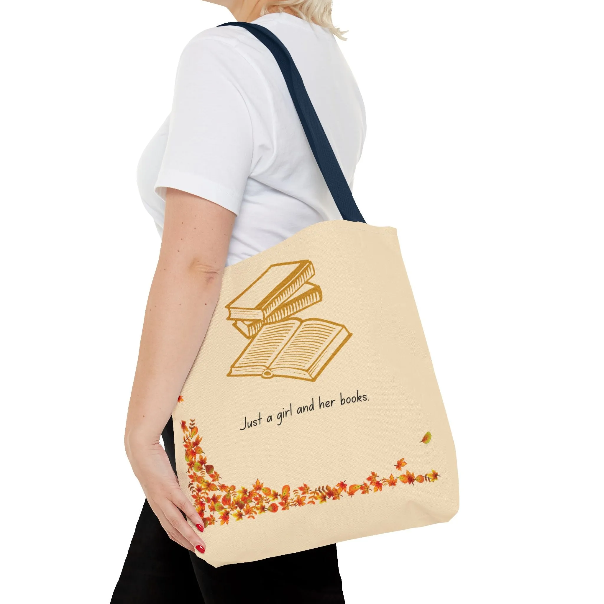Book Lover Tote Bag - "Just a Girl and Her Books"