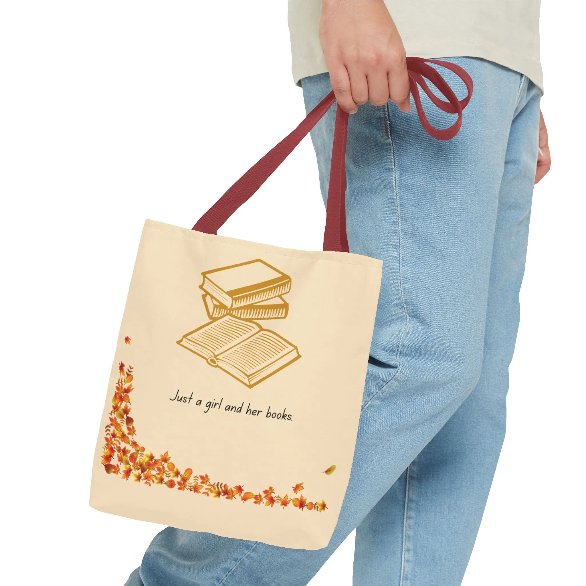 Book Lover Tote Bag - "Just a Girl and Her Books"