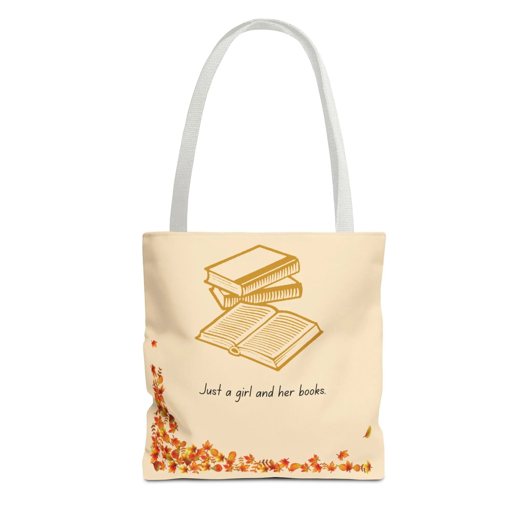 Book Lover Tote Bag - "Just a Girl and Her Books"