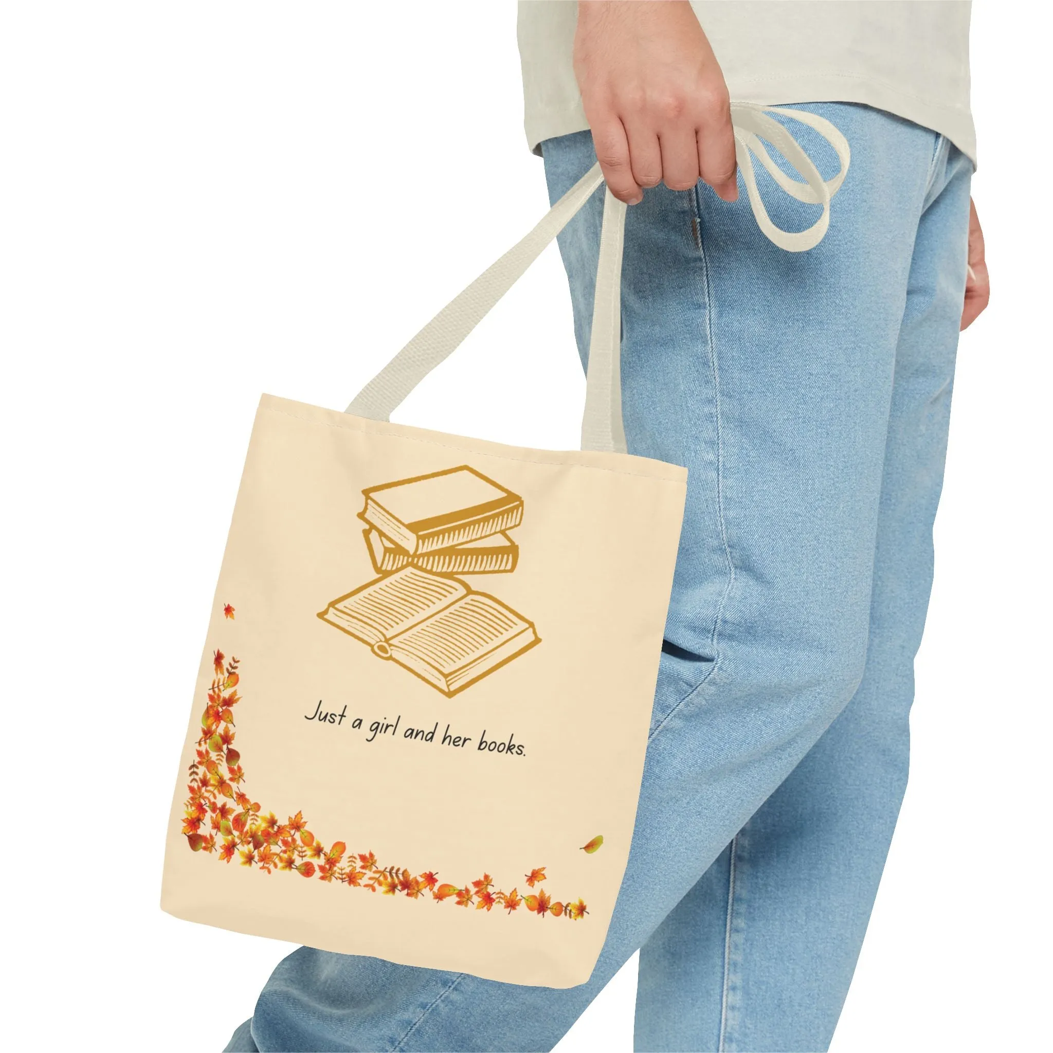 Book Lover Tote Bag - "Just a Girl and Her Books"