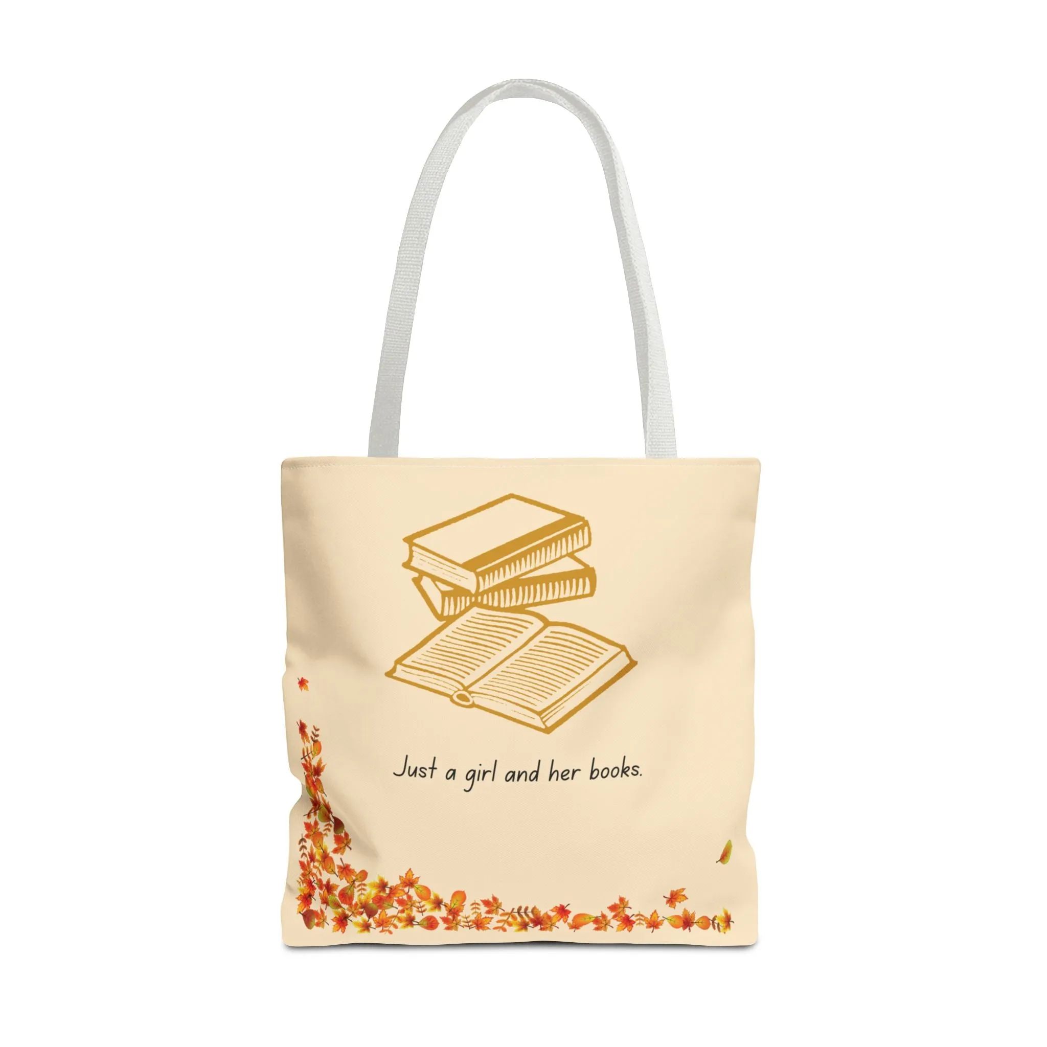 Book Lover Tote Bag - "Just a Girl and Her Books"