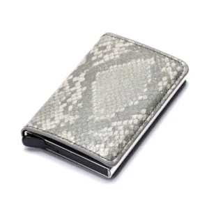 Bycobecy 2020 Credit Card Holder Wallet Men Women Metal RFID Vintage Aluminium Bag Crazy Horse PU Leather Bank Cardholder Case