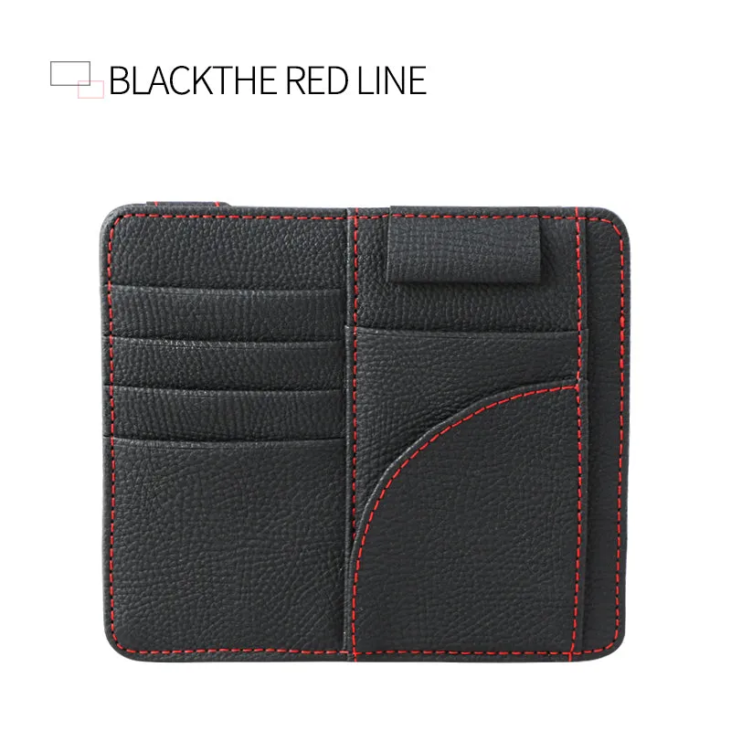 Car Sun Visor Organizer, Card Holders for Auto Sun Visor Pu Auto Interior Accessories Storage Travel Document Holder with Multi Pocket - OOLVS Auto Accessory
