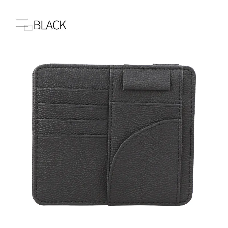 Car Sun Visor Organizer, Card Holders for Auto Sun Visor Pu Auto Interior Accessories Storage Travel Document Holder with Multi Pocket - OOLVS Auto Accessory
