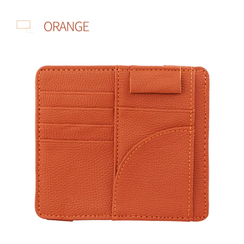 Car Sun Visor Organizer, Card Holders for Auto Sun Visor Pu Auto Interior Accessories Storage Travel Document Holder with Multi Pocket - OOLVS Auto Accessory