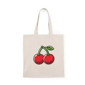 Cartoon Cherry Tote Bag – Cute Fruit Design, Recycled