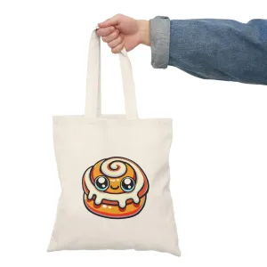 Charming Cinnamon Bun Tote Bag – Cute Kawaii Design, Eco-Friendly, Durable Canvas Bag for Shopping, Books, and More!