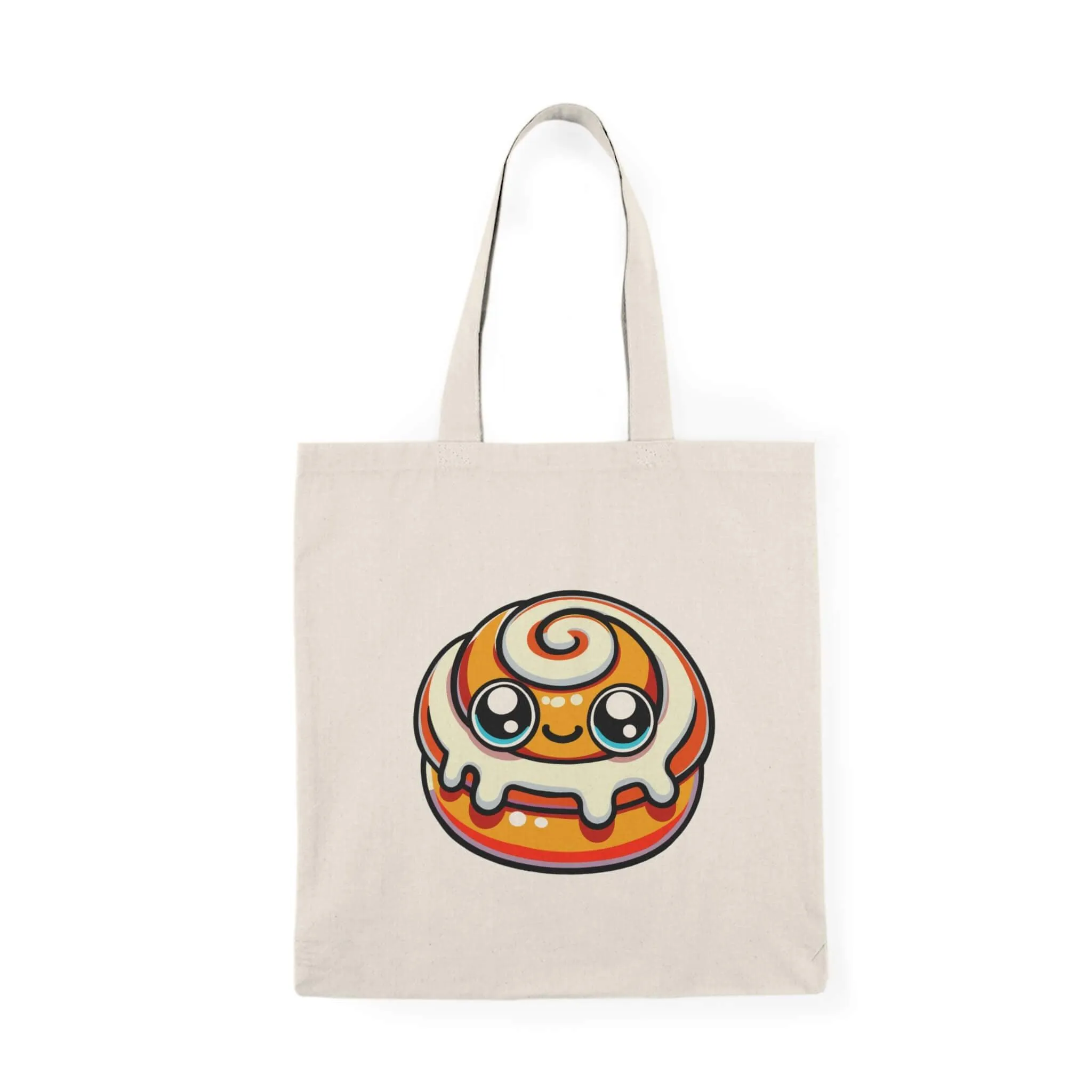 Charming Cinnamon Bun Tote Bag – Cute Kawaii Design, Eco-Friendly, Durable Canvas Bag for Shopping, Books, and More!
