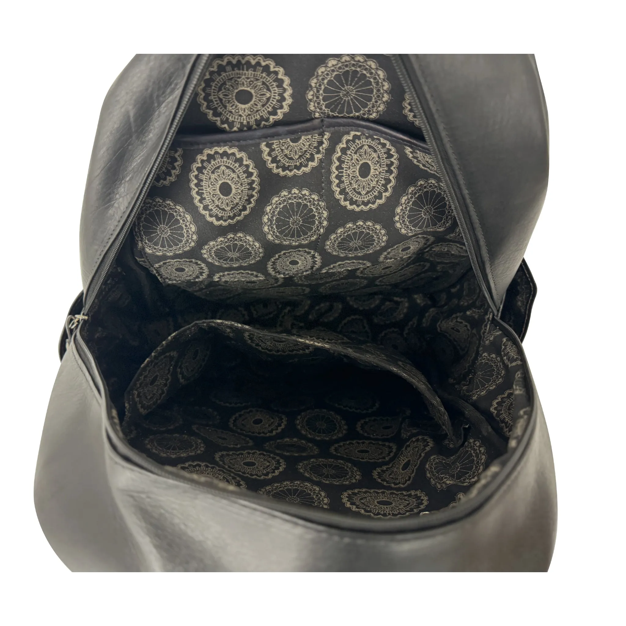 Classic Travel Backpack with Hair-On Hide and Laptop Compartment