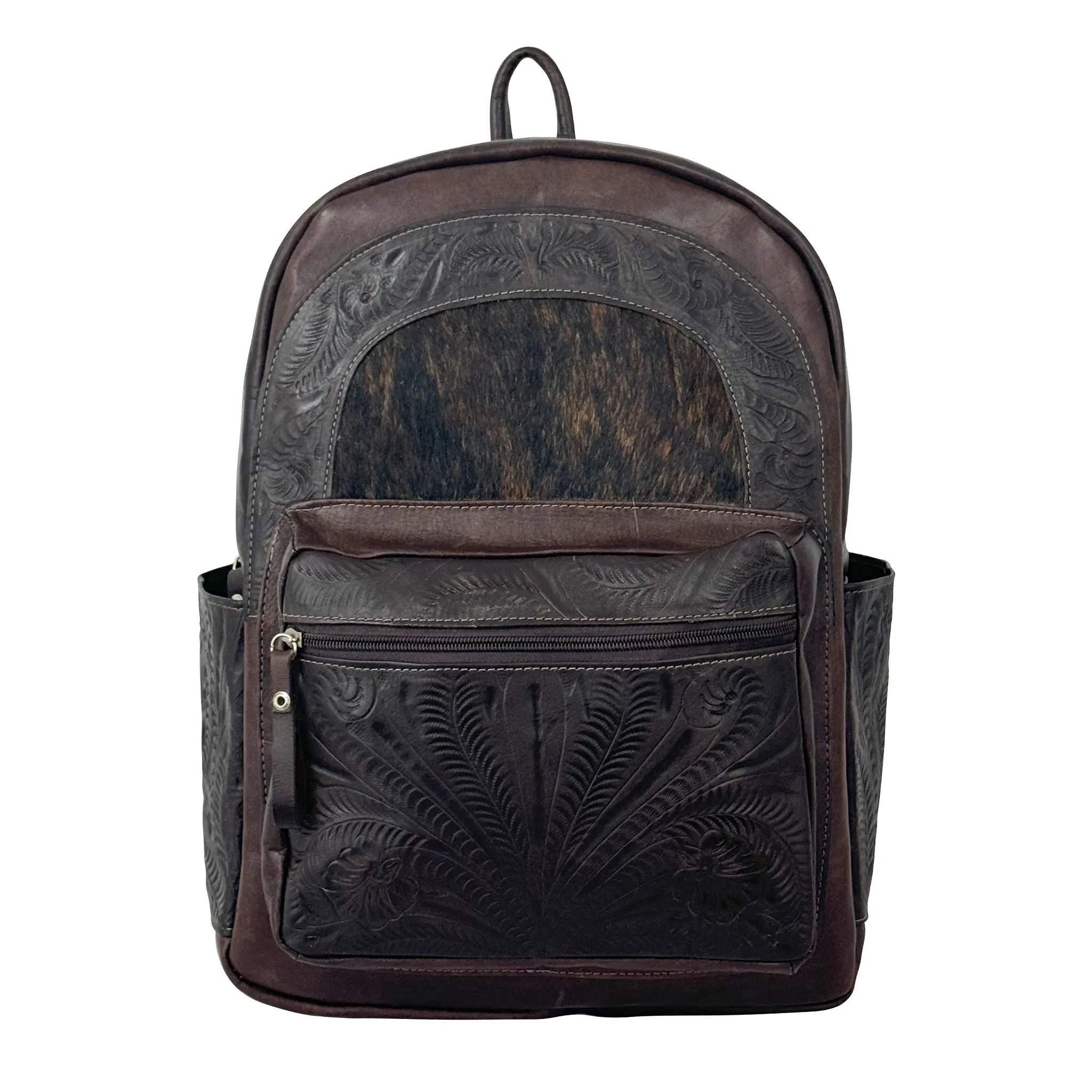 Classic Travel Backpack with Hair-On Hide and Laptop Compartment