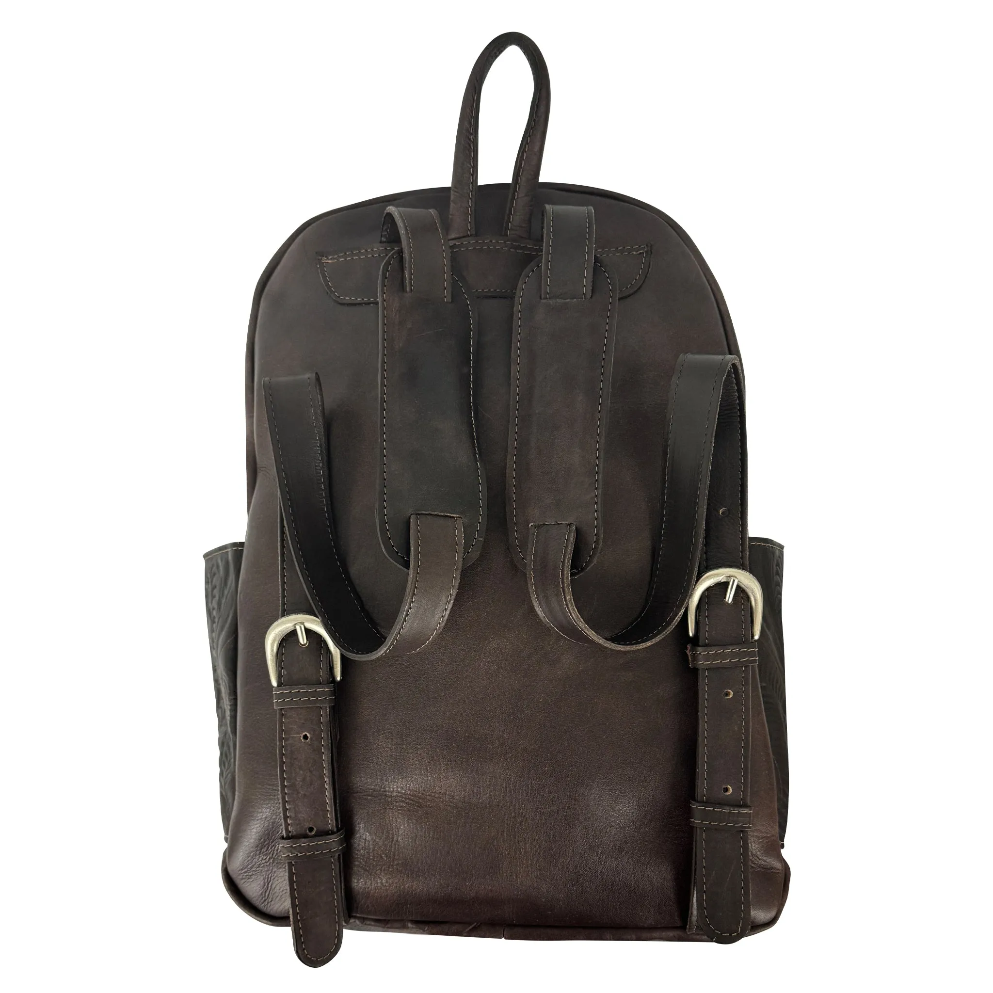 Classic Travel Backpack with Hair-On Hide and Laptop Compartment