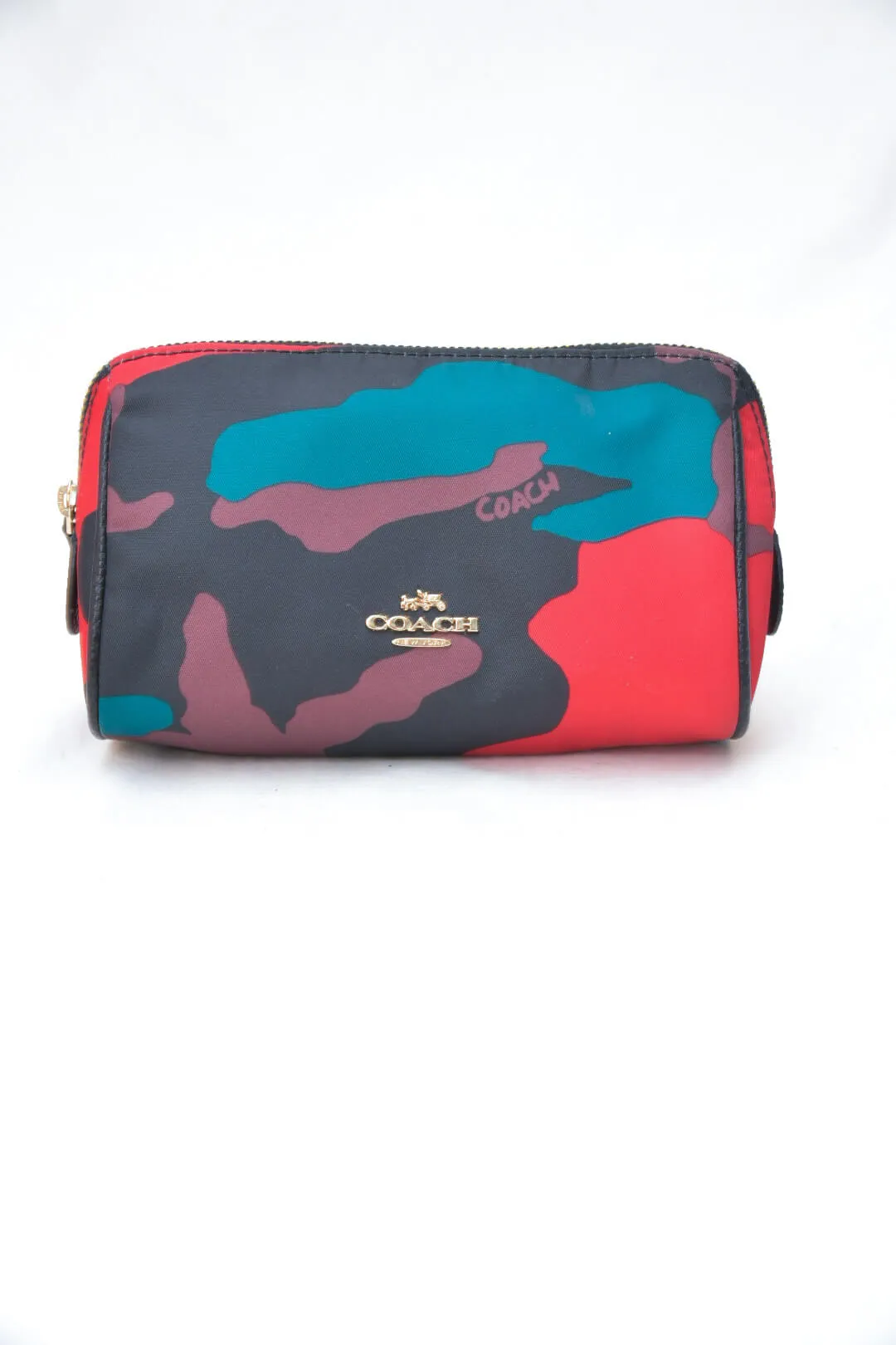 Coach Multi Colored Nylon Zip Pouch