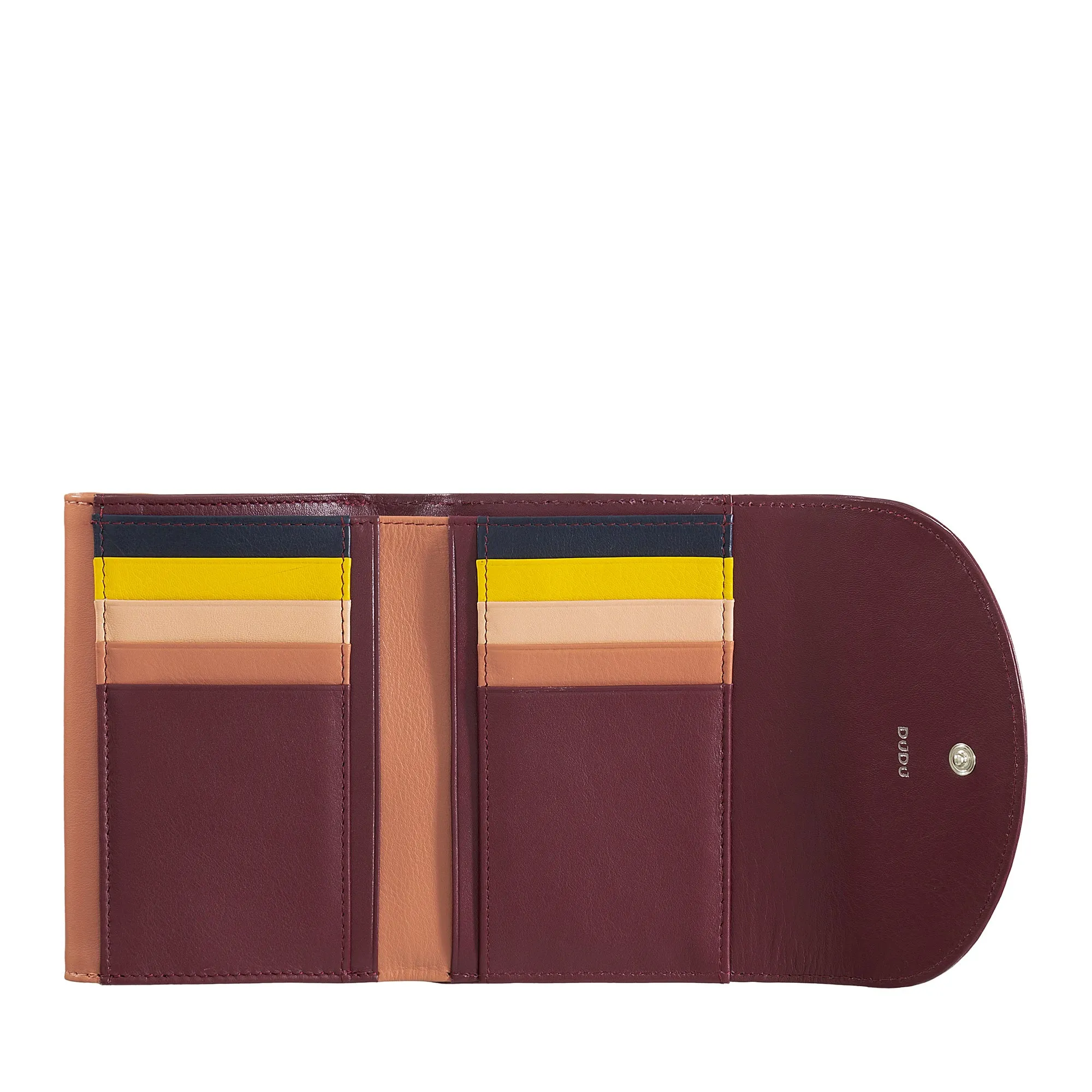 DUDU WOMEN RFID WORLD WALLS WITH PORTAMONE, COLOR LEAVE WALLS DOUBLE PATTA CARD CARD CARD Banknotes
