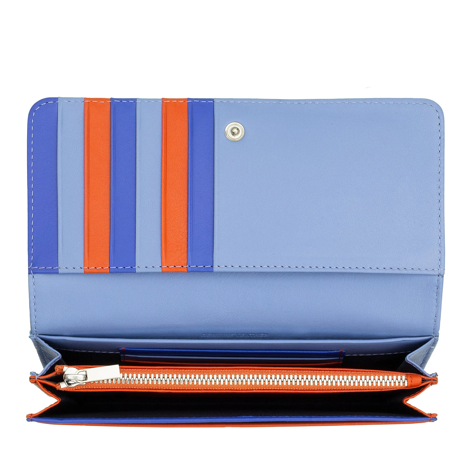 DUDU WORLD WORLD WOMEN IN MULTICOLOR SOFT LEATHER RFID PUN