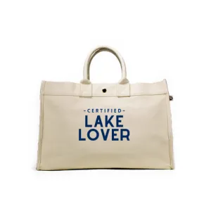 East West Bag: Natural with Navy Matte Certified Lake LOVER