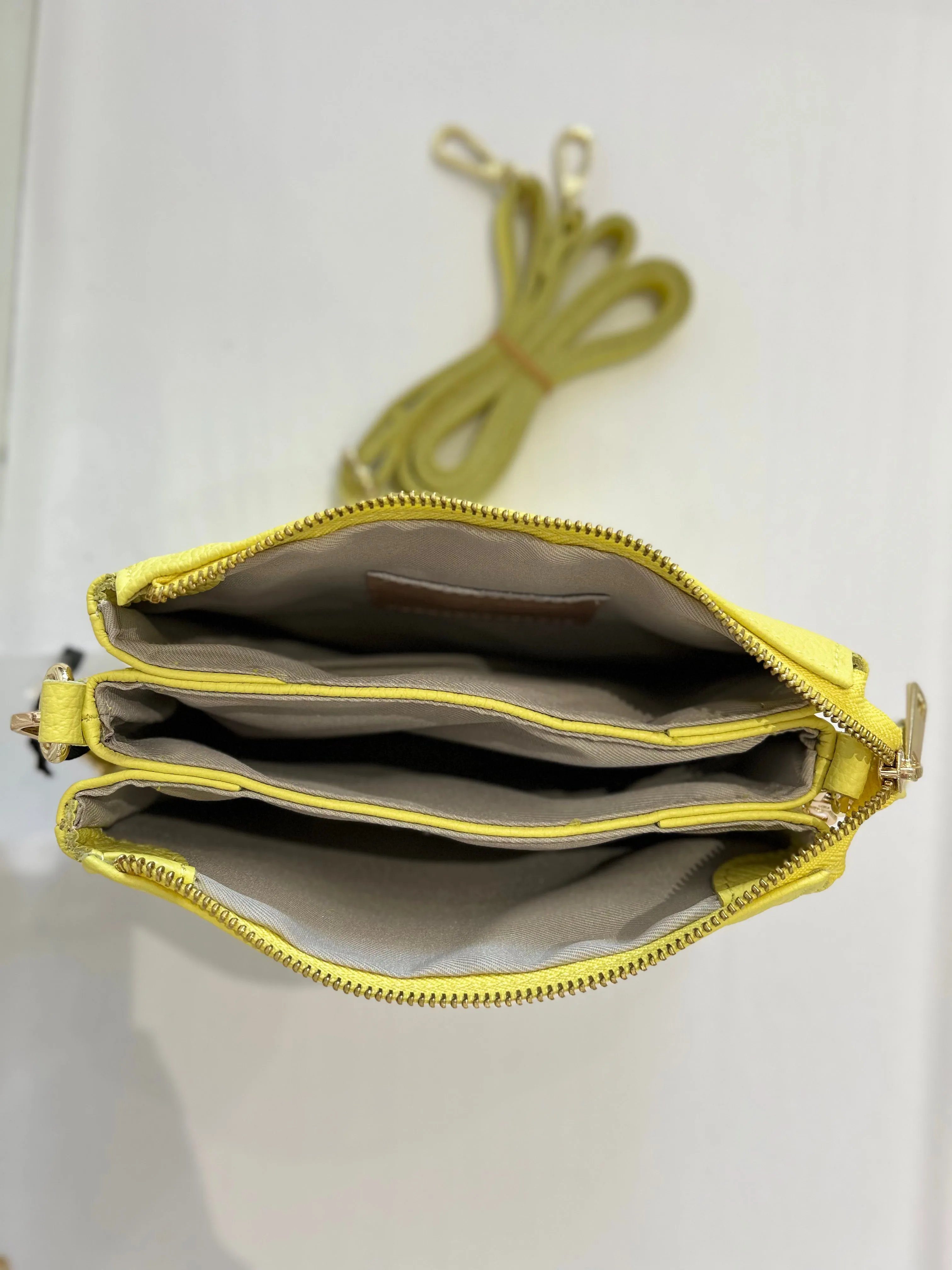 Elvira Chain Bag LEMON Glitter