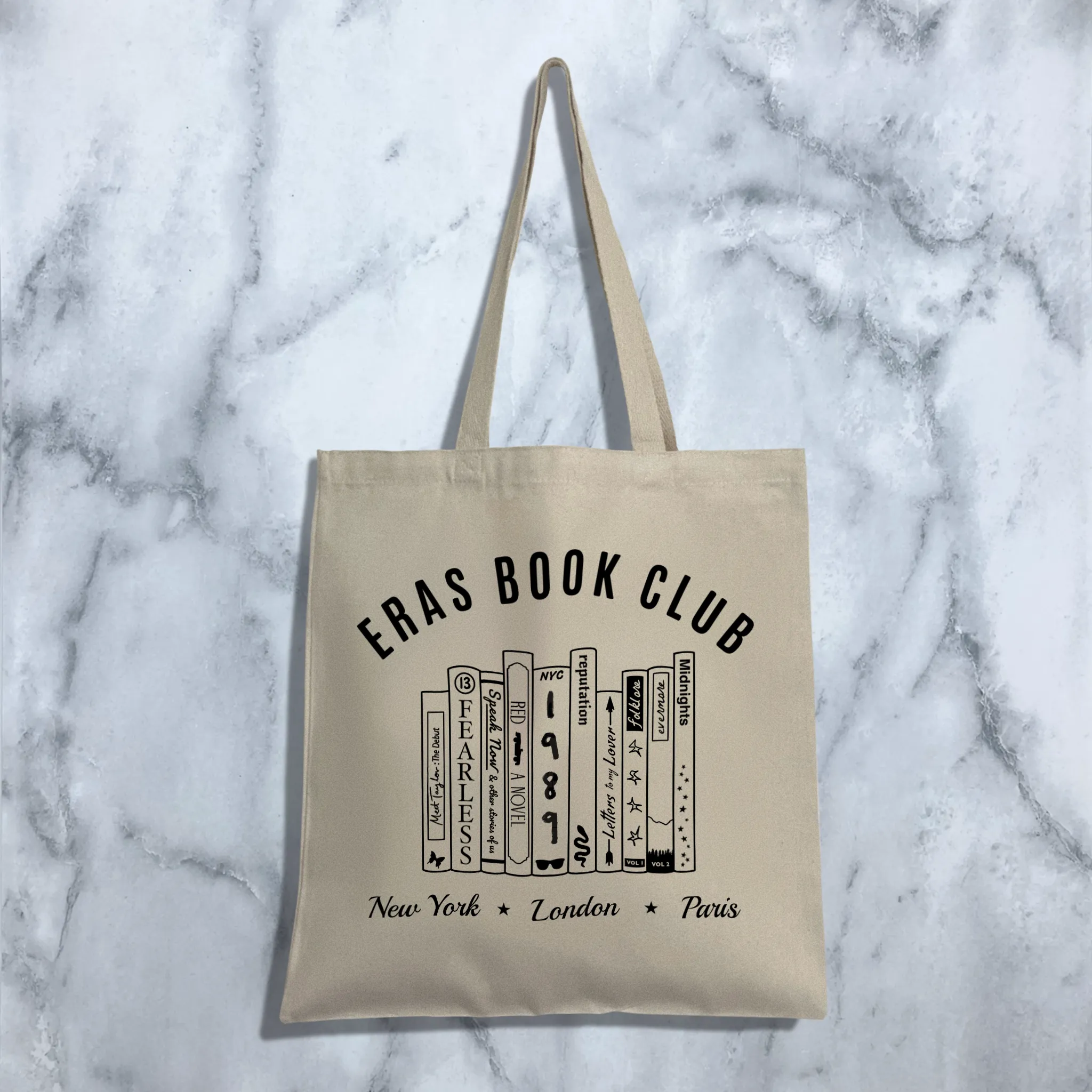 Eras Book Club Canvas Tote Bag