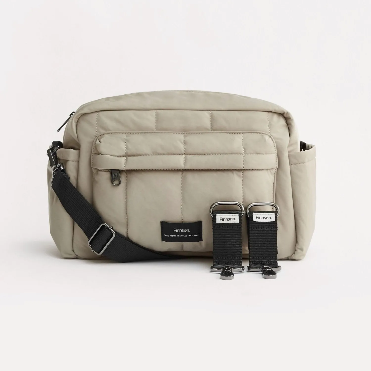 Freya Eco Oversized Stroller Organiser with Stroller Clips (Taupe)