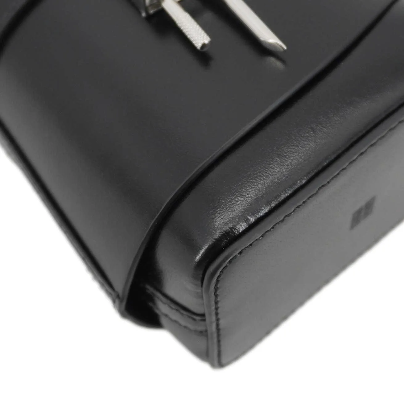 GIVENCHY Shark Lock Micro Box Calfskin Leather Bucket Bag Black