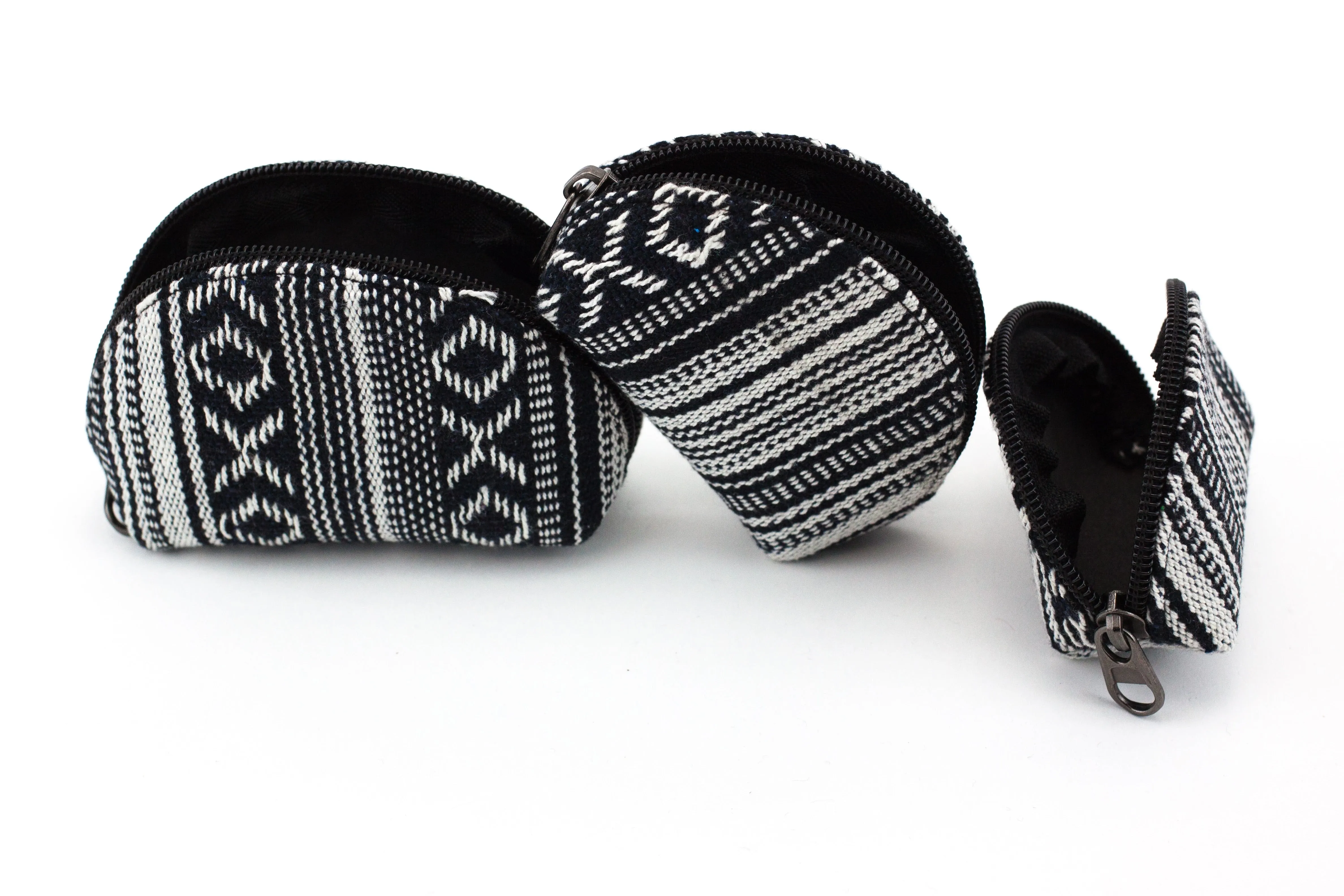 Handmade Hemp 3-in-1 Pouch Bag - Black