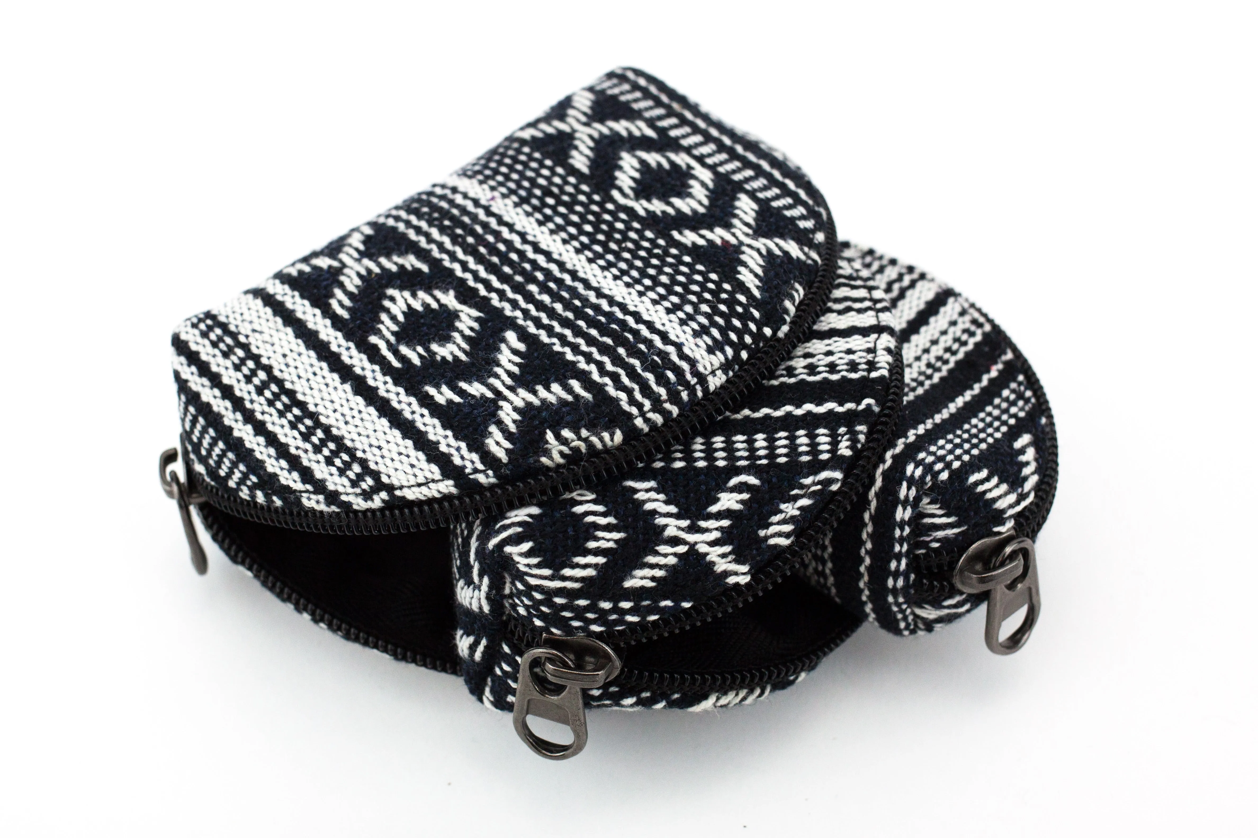 Handmade Hemp 3-in-1 Pouch Bag - Black