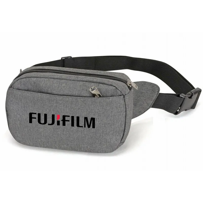 Heathered Two-Zippered Fanny Pack