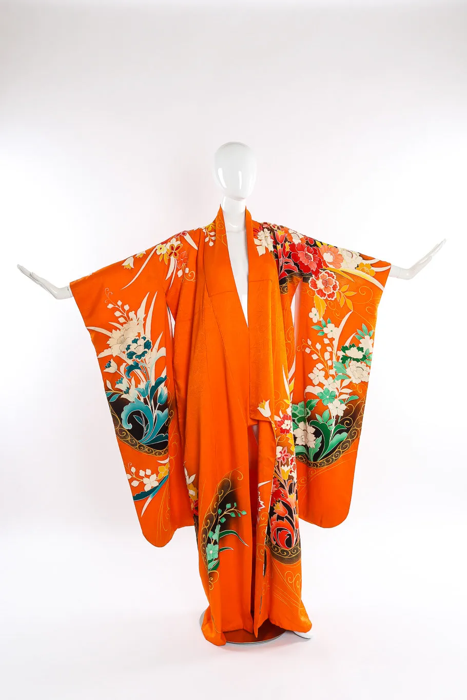 Japanese Metallic Floral Kimono