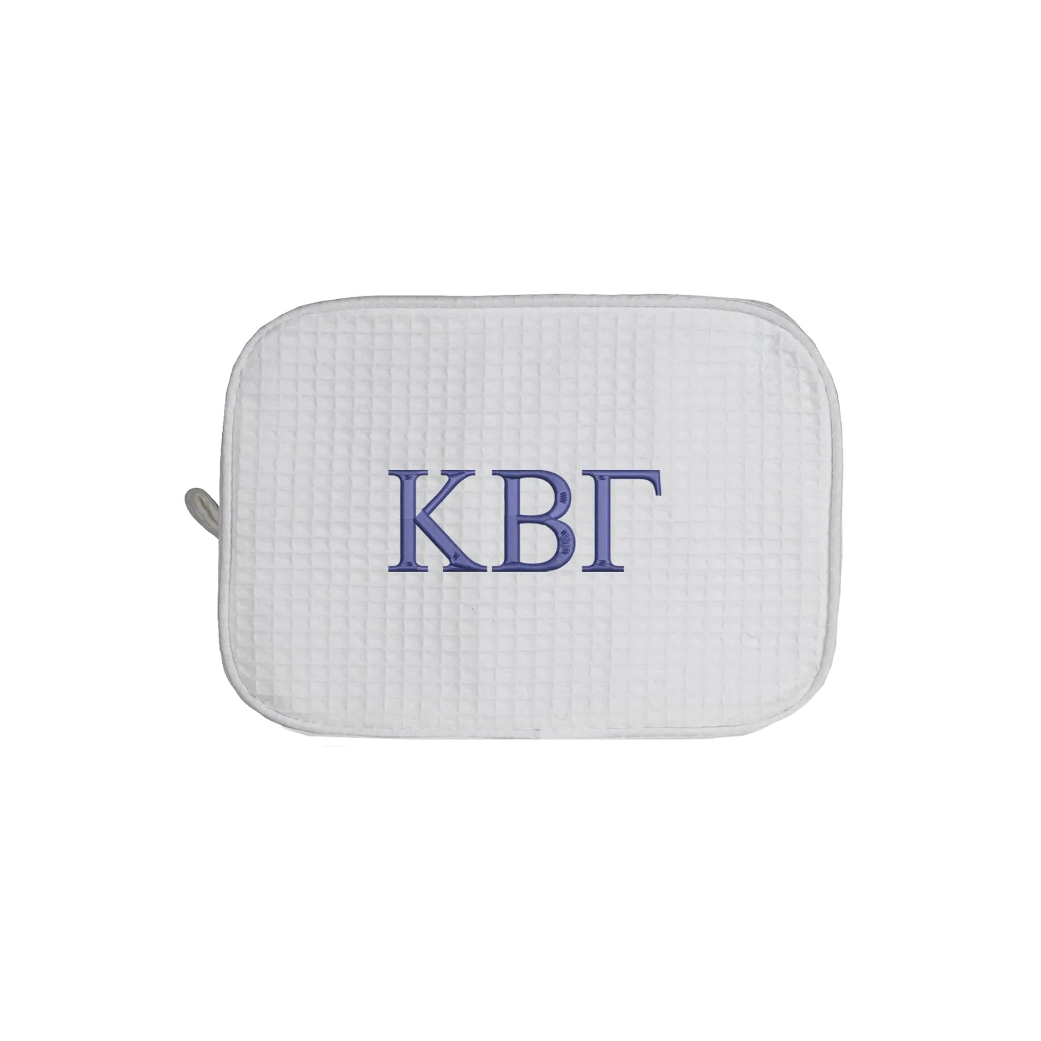 Kappa Beta Gamma Waffle Weave Cosmetic Bag