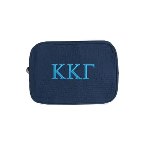 Kappa Kappa Gamma Waffle Weave Cosmetic Bag