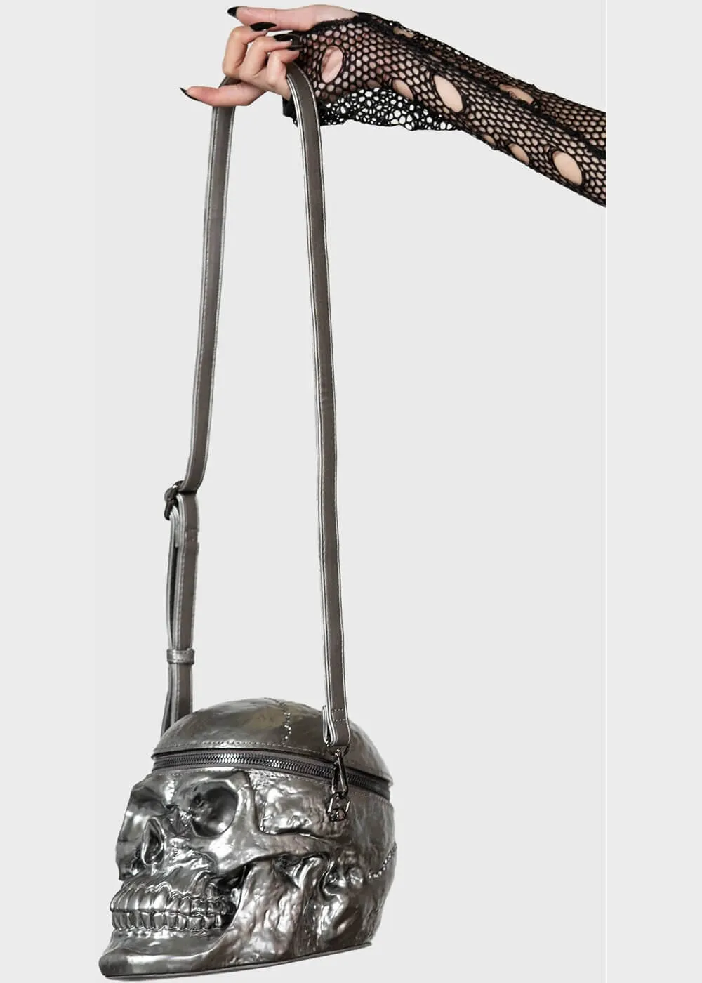 Killstar Grave Digger Skull Bag Gunmetal