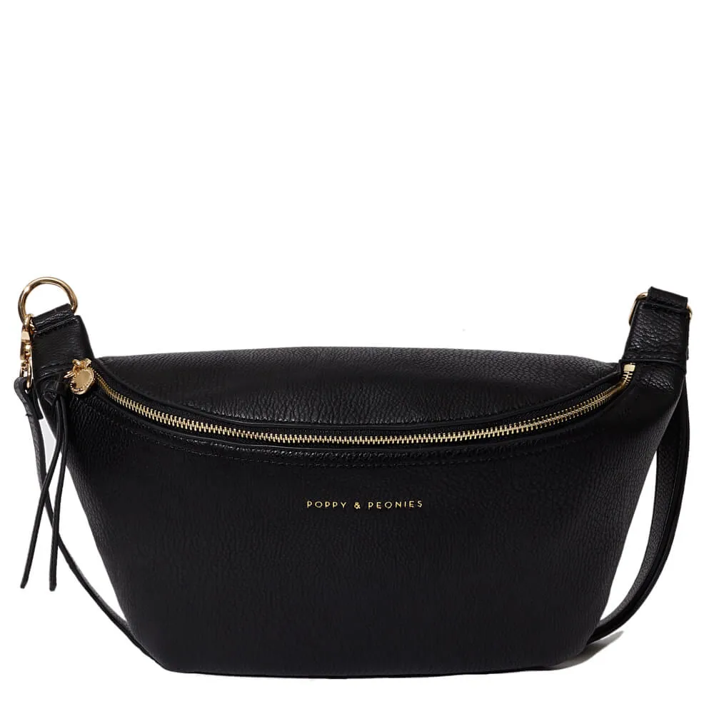 Large Vegan Leather Sidekick Black