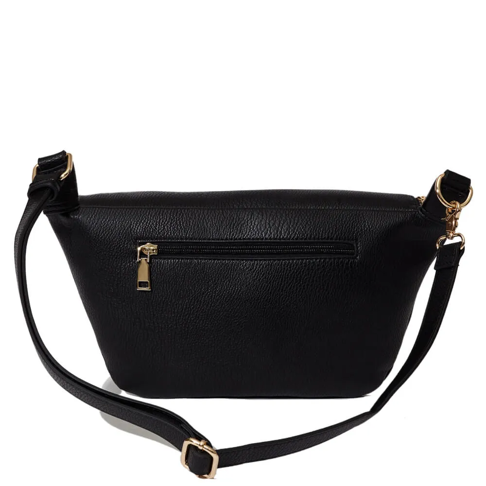 Large Vegan Leather Sidekick Black