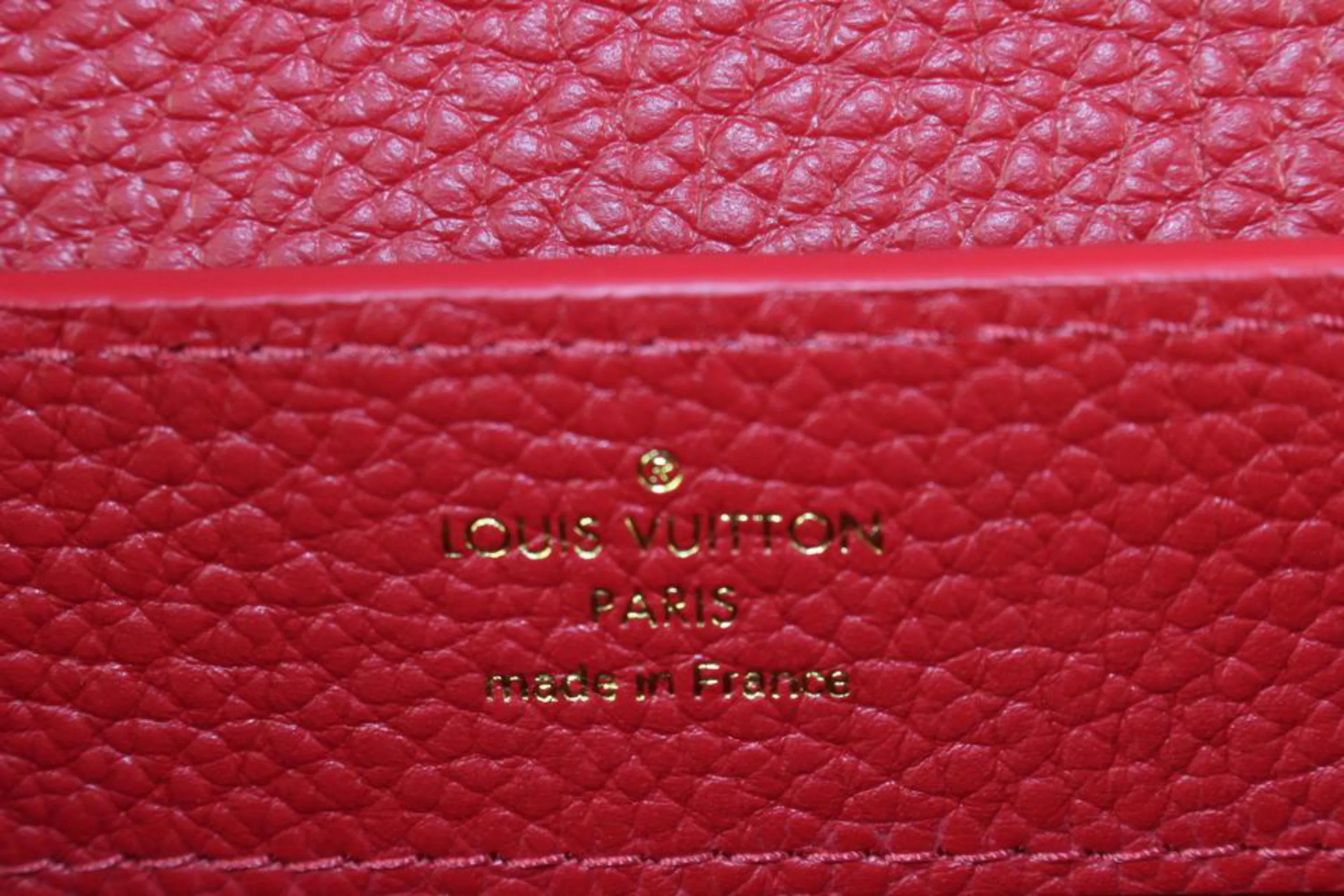 Louis Vuitton Scarlet Red Taurillon Leather Capucines Mini 70lz825s