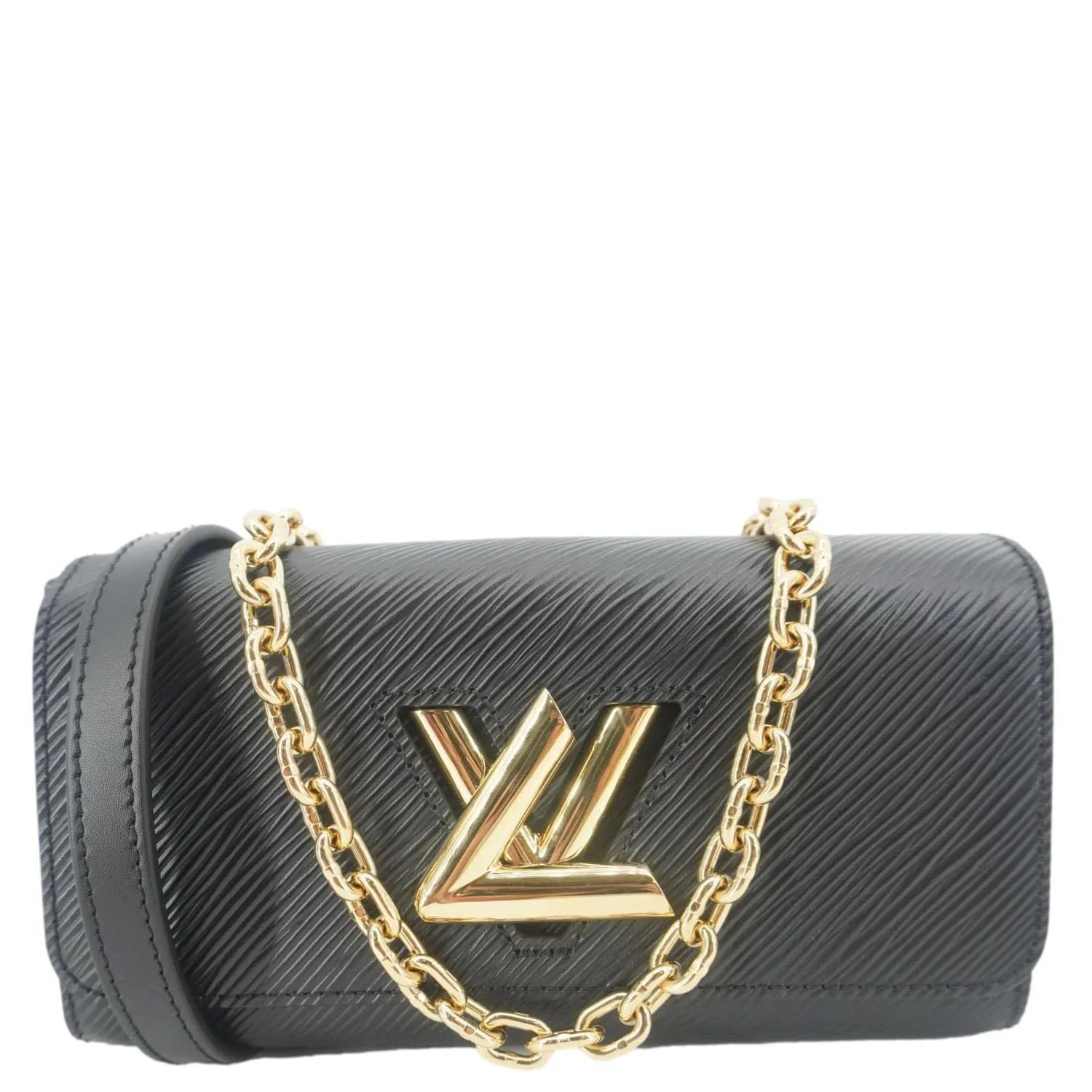 LOUIS VUITTON Twist West Epi Leather Crossbody Pochette Bag Black