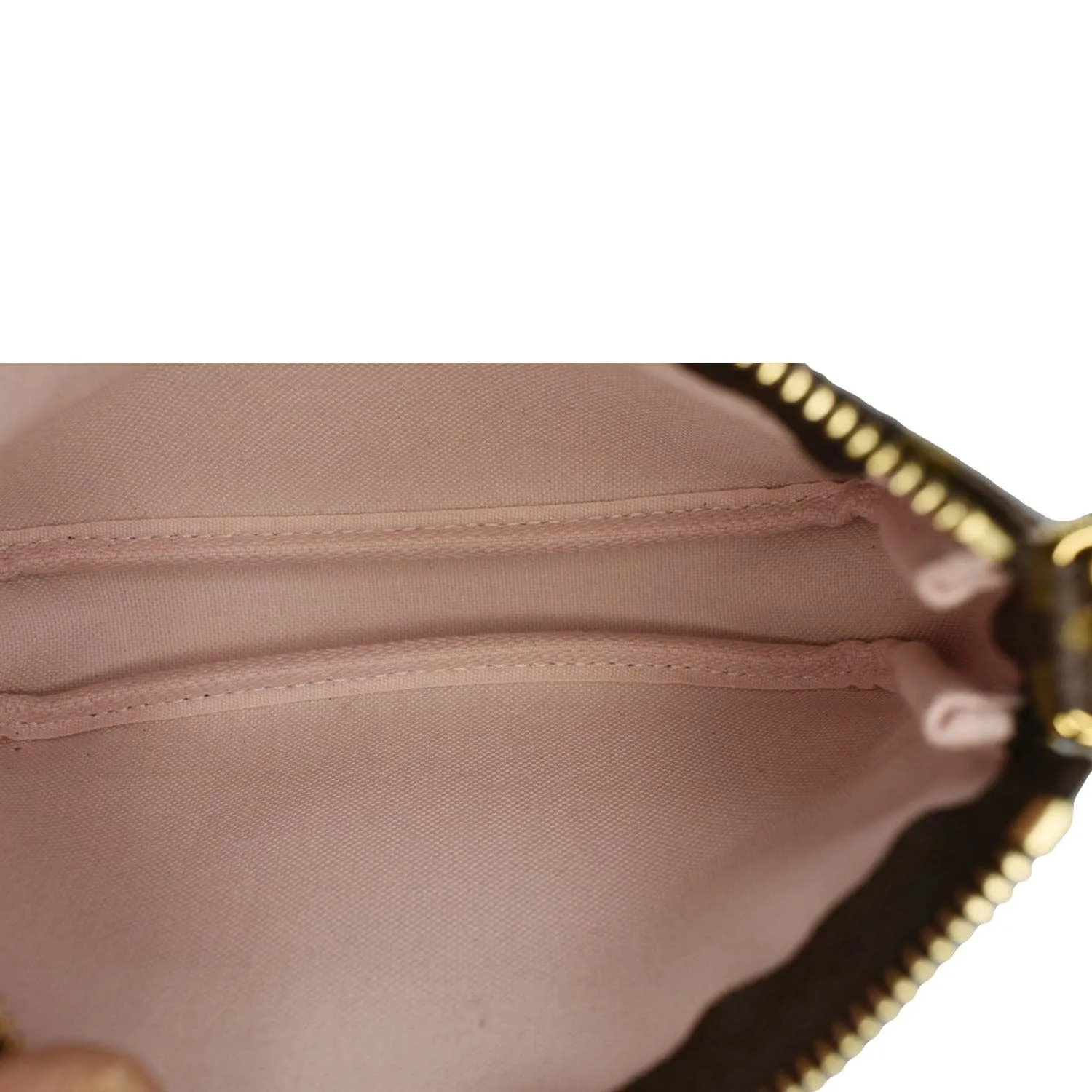 LOUIS VUITTON V Pochette Accessories Mini  Monogram Canvas Pouch Brown