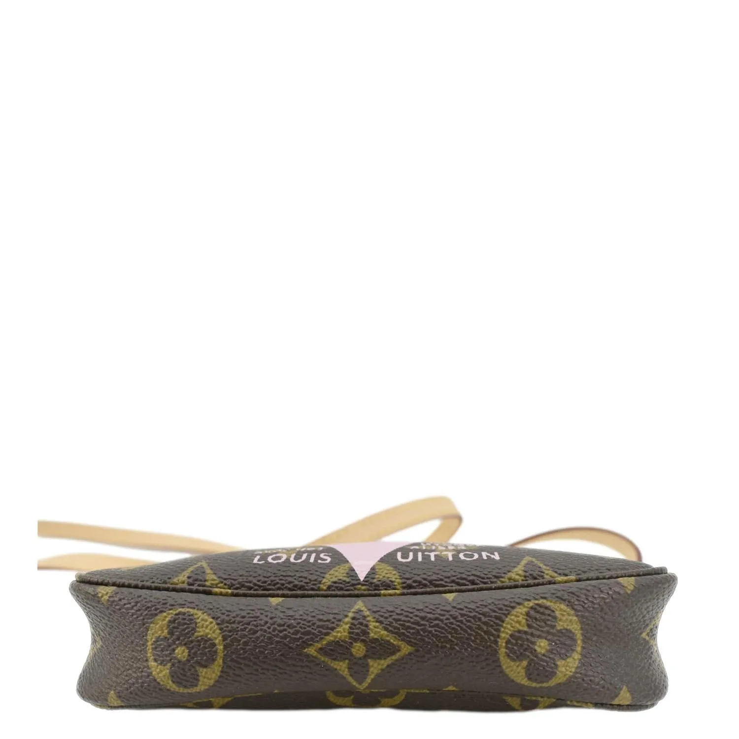 LOUIS VUITTON V Pochette Accessories Mini  Monogram Canvas Pouch Brown