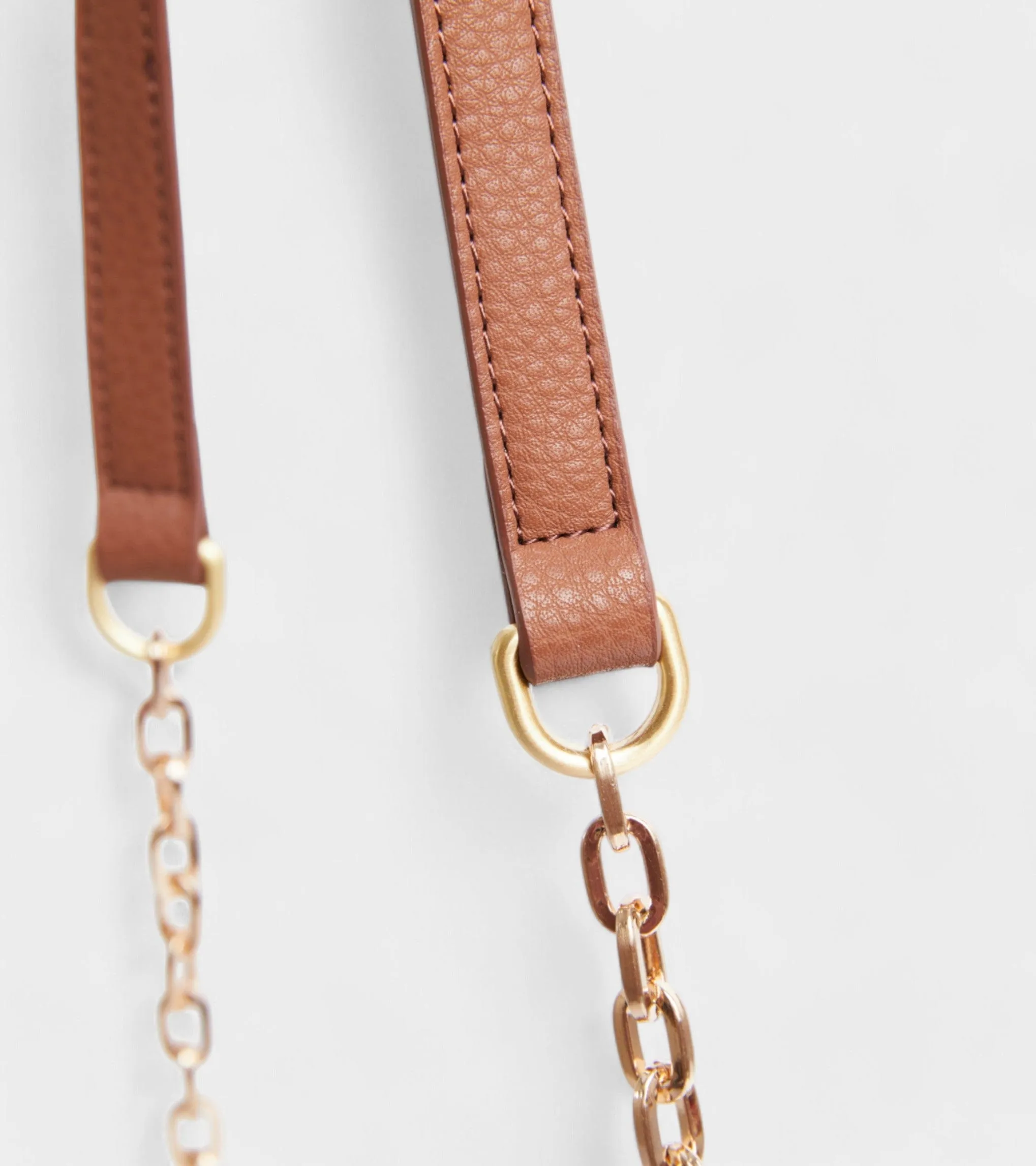 Luella Vegan Bio-Based Bamboo Leather Chain Purse | Brown