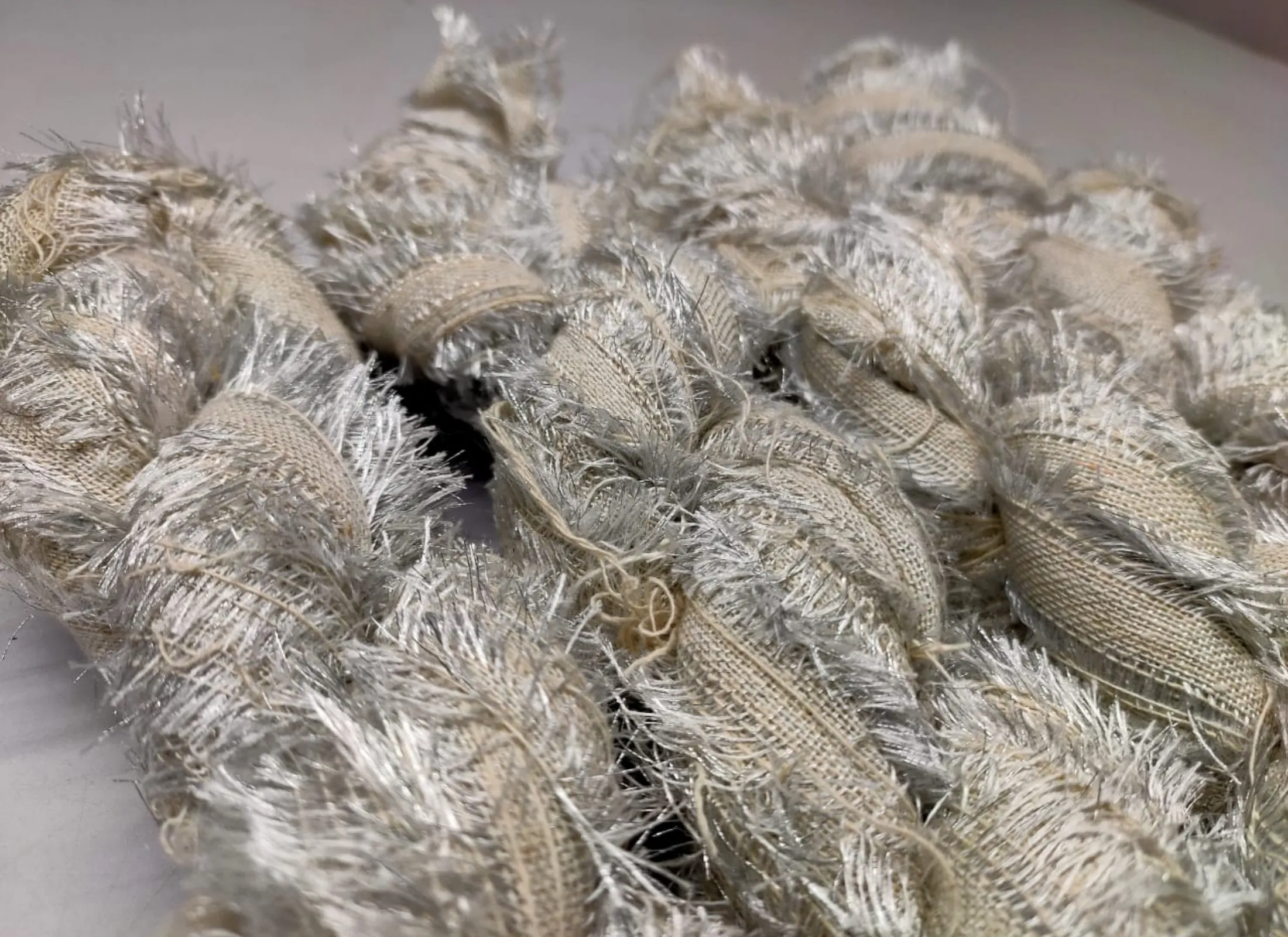 Lurex Metallic Frizz Ribbon - Silver