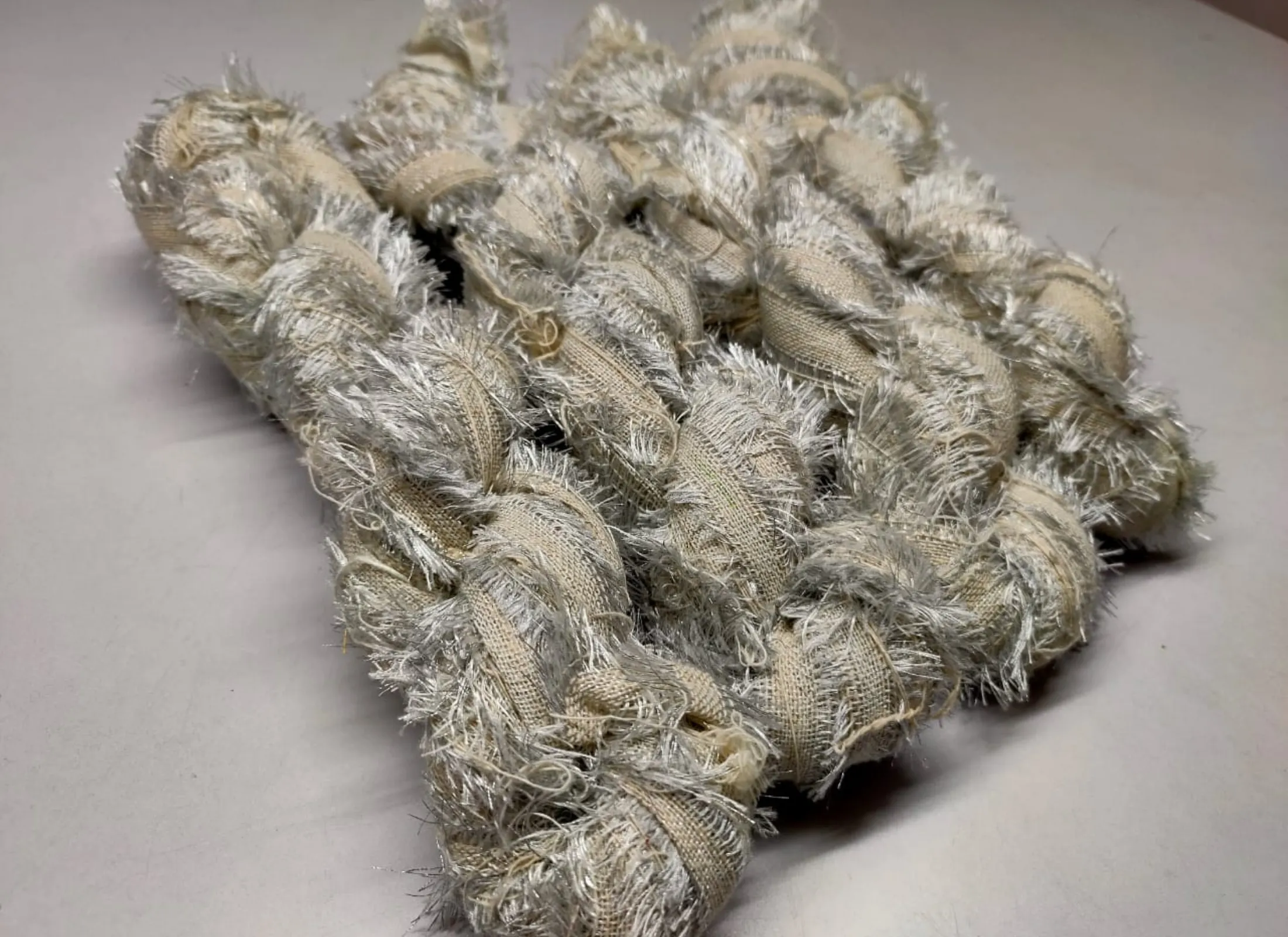 Lurex Metallic Frizz Ribbon - Silver