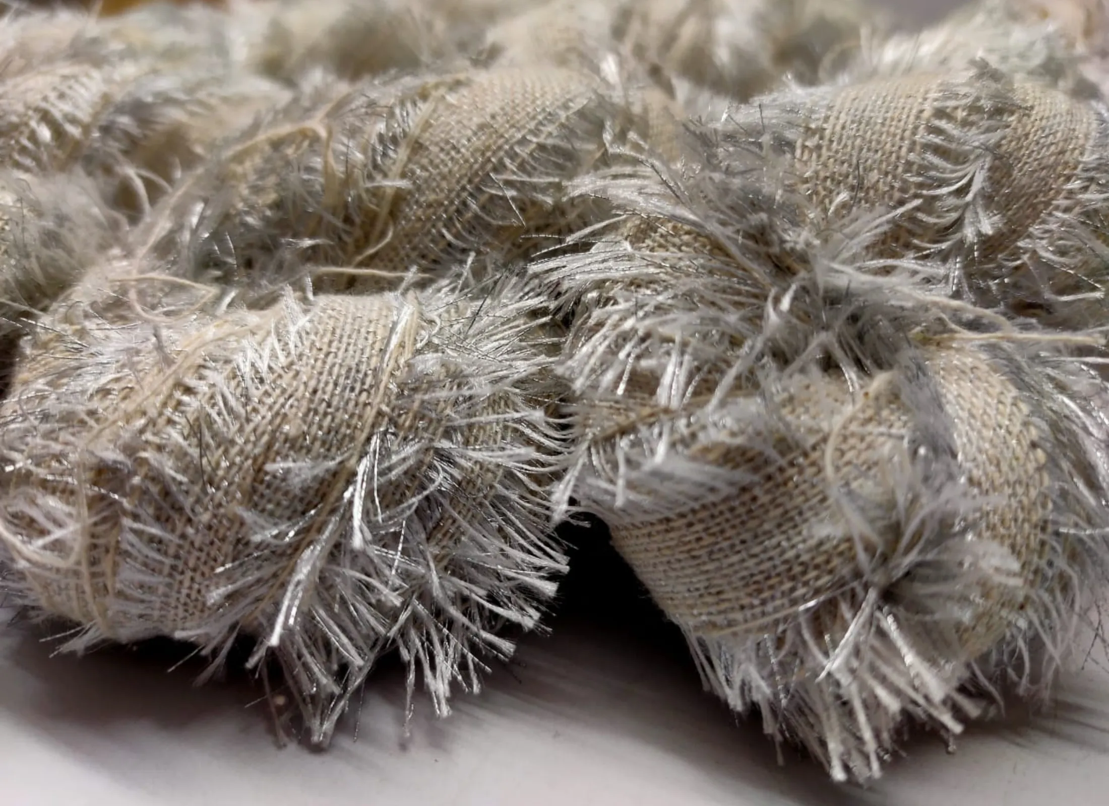 Lurex Metallic Frizz Ribbon - Silver