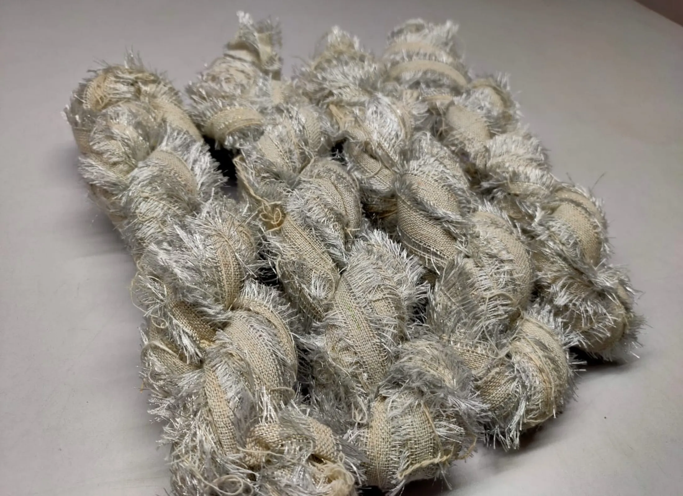 Lurex Metallic Frizz Ribbon - Silver